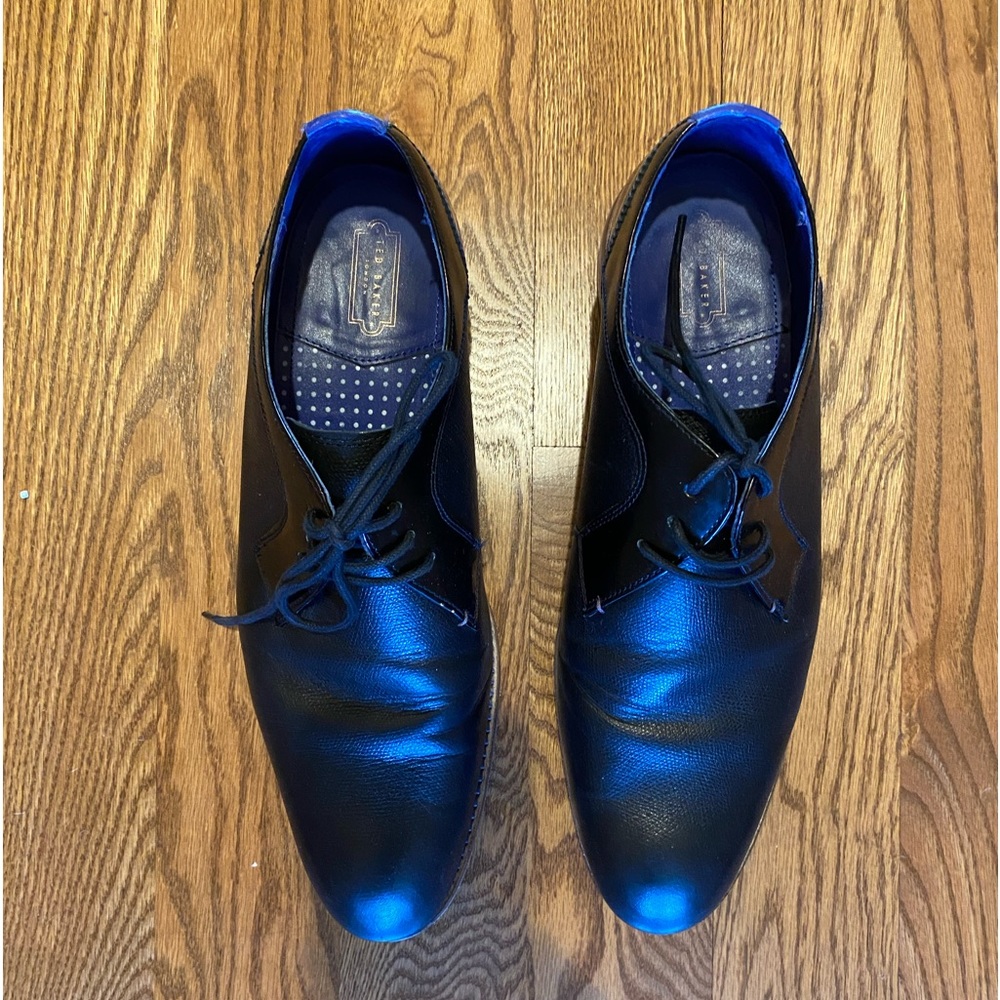 Men’s Ted Baker London Formal Leather Derby Shoes (BLACK, 46)